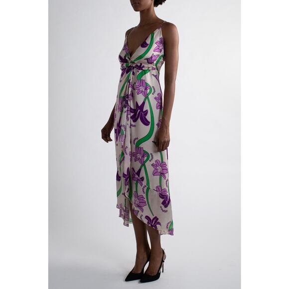 Purple & Green Floral Dress - Picture 4 of 5